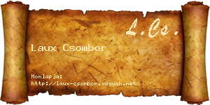 Laux Csombor névjegykártya